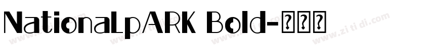 NationaLpARK Bold字体转换